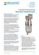 Mechatest NeSSI Liquid Sampler ANSI/ISA 76.00.02