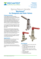 Mechatest Spring Return Handles Swagelok Hoke Fitok Valves
