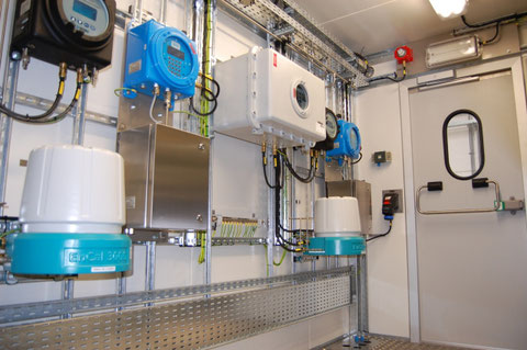 Gas analyser shelter by Mechatest 